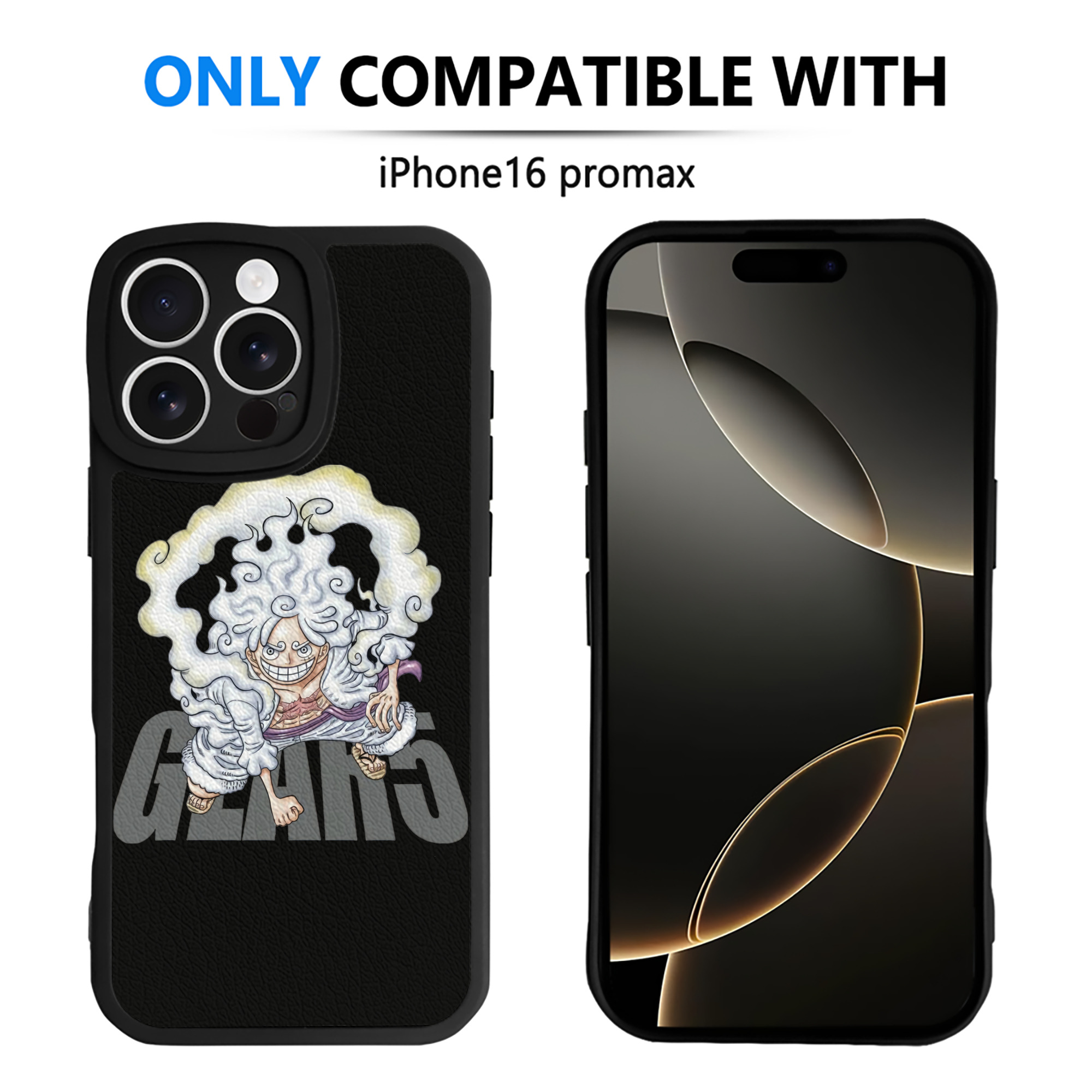 （画像用） ワンピース モンキー・D・ルフィ ONE PIECE Monkey D. Luffy 【iPhone 16シリーズ対応】シリコンスマホケース（レザー調） 材質：シリコン
